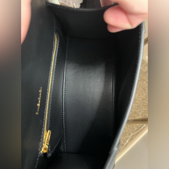 Balenciaga bag, small black and gold hourglass top handle cross body bag - Picture 7 of 9